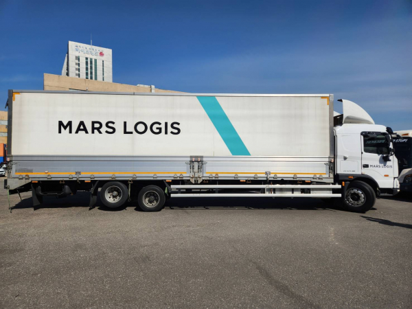 16일 서울 서초구 마스오토 본사에서 자율주행 트럭 실증 현장방문이 진행됐다. 자율주행트럭이 운행하고 있다. / 사진=최성근 기자