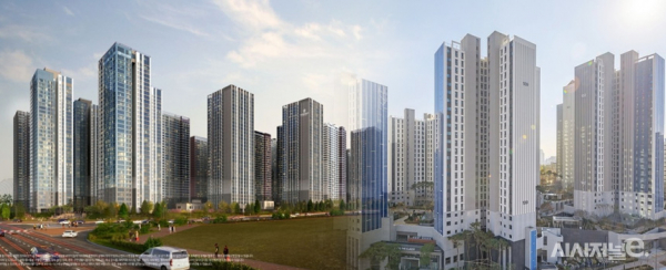 서울에서 분양한 단지들이 정부의 규제 완화에 힘입어 속속 완판에 성공하고 있다. 사진은 (좌) 올림픽파크 포레온 (우) 마포더클래시 투시도