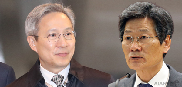 강일원 전 헌법재판관(왼쪽)과 김능환 전 대법관. / 사진=연합뉴스