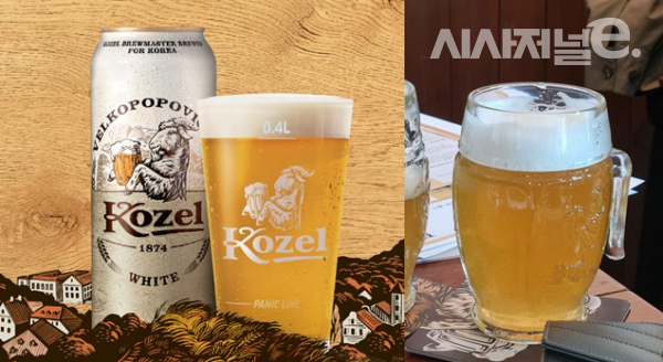 코젤의 코젤화이트. / 사진=코젤, 한다원 기자