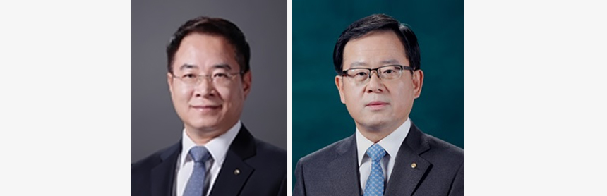 우리은행장 최종 후보군인 이석태 국내영업부문장과 조병규 우리금융캐피탈 대표./사진=우리금융그룹
