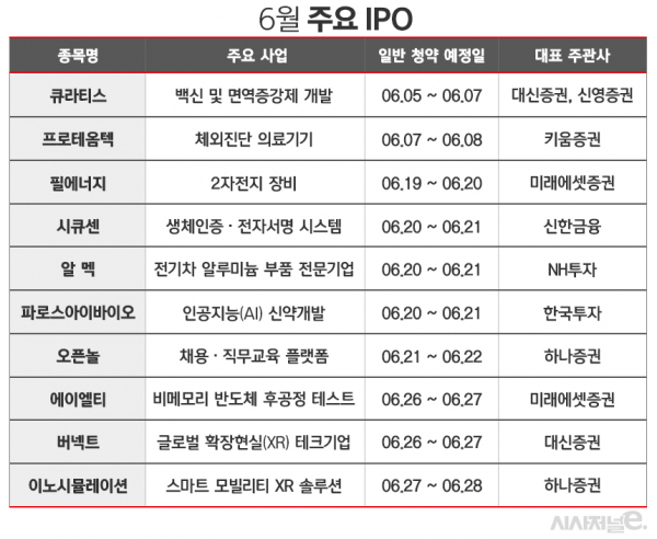 30일 증권신고서 기준. 각 회사 상황에 따라 일정은 변경될 수 있음. / 표=김은실 디자이너.