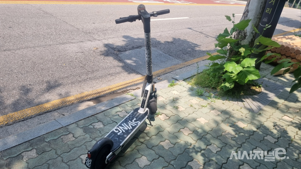 더스윙 전동킥보드. / 사진=한다원 기자