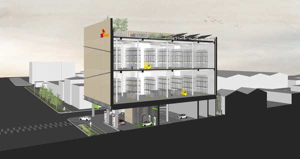SK에너지가 복합 에너지 플랫폼으로 바꾸고 있는 SK시화산업주유소 조감도. /사진=SK