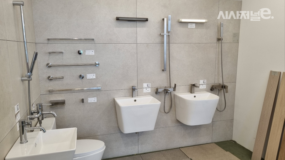 아파트멘터리 욕실 브랜드. / 사진=한다원 기자