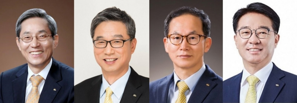 (왼쪽부터) 윤종규 KB금융지주 회장