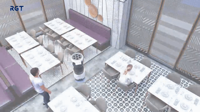 알지티 써봇이 식당에서 활용되는 모습. / 사진=알지티