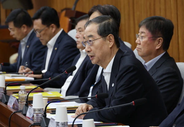 지난 22일 서울 여의도 국회에서 열린 고위당정협의회에서 한덕수 국무총리가 발언을 하고 있다. / 사진 = 연합뉴스