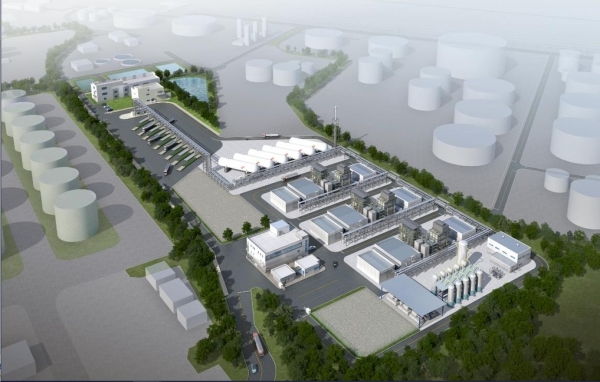 SK E&S의 인천 액화수소 생산 플랜트 조감도. /사진=SK E&S