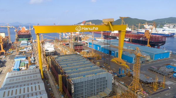 한화오션 거제사업장 전경. /사진=한화오션