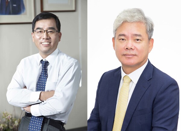 CJ제일제당 신임 대표이사에 강신호 CJ대한통운 대표(왼쪽), CJ대한통운 신임 대표이사에는 신영수 CJ대한통운 한국사업부문 대표(오른쪽)가 내정됐다. / 사진=CJ