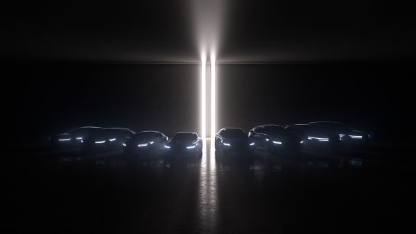 제네시스가 2021년 9월 공개한 차세대 신차 라인업의 실루엣. / 사진=제네시스