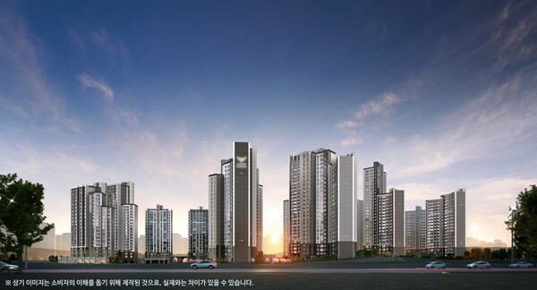 광명시에서 이번주부터 공급 예정인 롯데캐슬 시그니처 투시도 / 사진=롯데건설