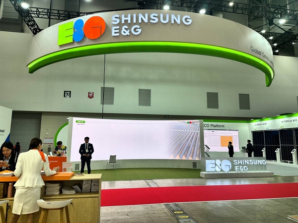 신성이엔지의 지난 4월 대구 국제그린에너지엑스포 전시 부스 전경 / 사진=신성이엔지