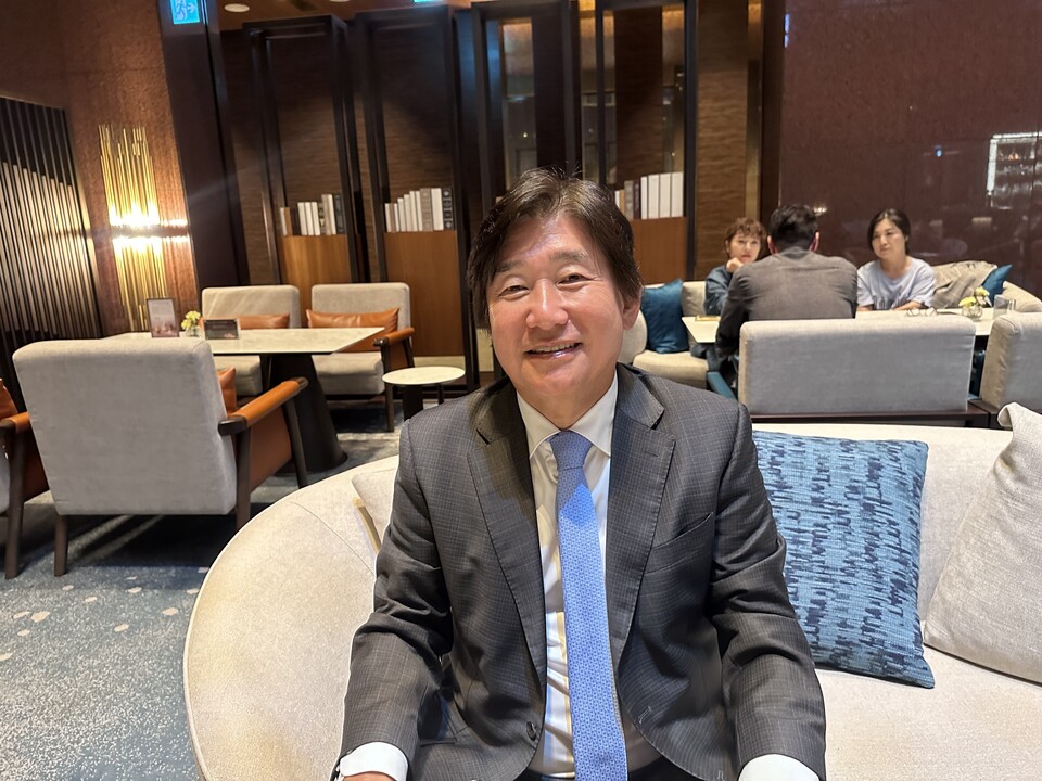 시사저널e와 이상훈 에이비엘바이오 대표가 서울 강남구 그랜드 인터컨티넨탈 서울 파르나스에서 인터뷰를 갖고 있다./ 사진=최다은 기자