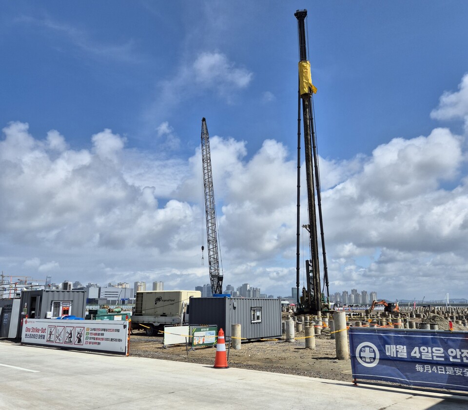롯데바이오로직스 송도 바이오 캠퍼스 공장 건설 현장./ 사진=최다은 기자