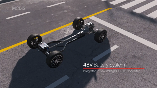 현대모비스의 하이브리드차 제품을 소개하는 영상의 한 장면. / 사진=현대모비스 공식 유튜브 캡처