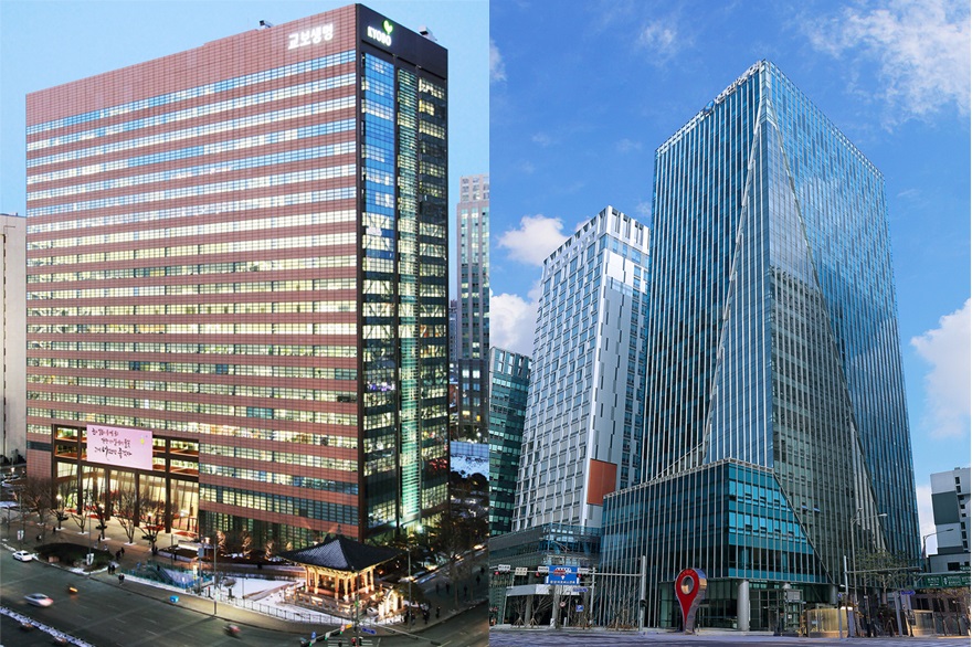 교보생명, 신한라이프 서울 본사 전경 / 사진=각 사