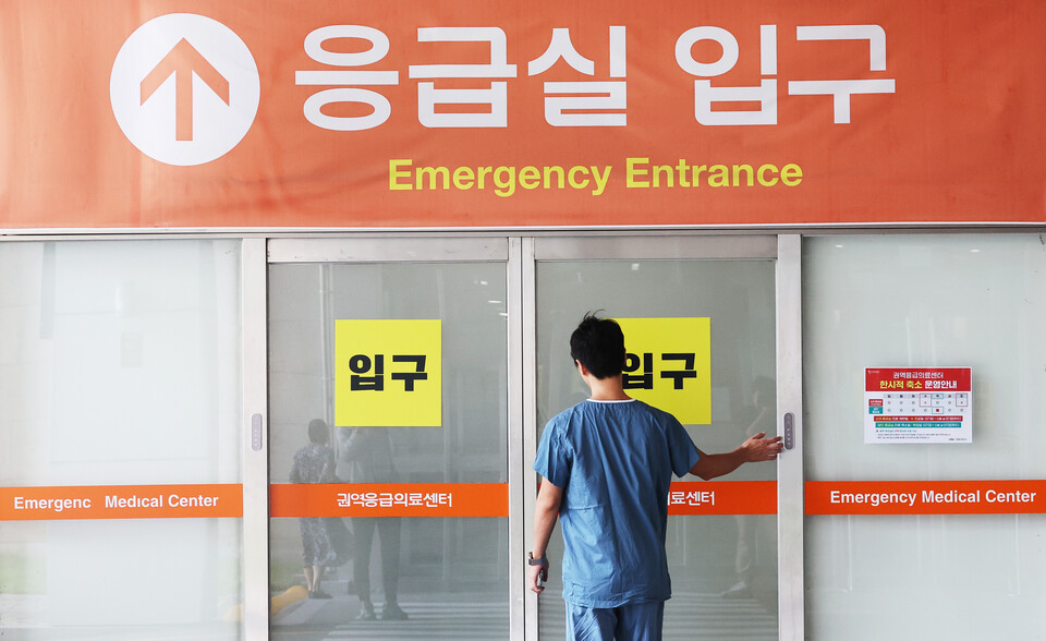 5일 오전 경기도 수원시 아주대병원 응급실. / 사진=연합뉴스