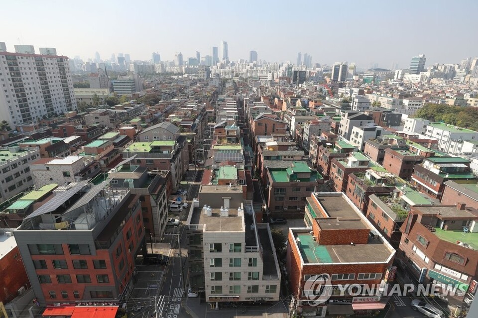 서울 송파구 빌라와 다세대 주택 밀집 지역 / 사진=연합뉴스