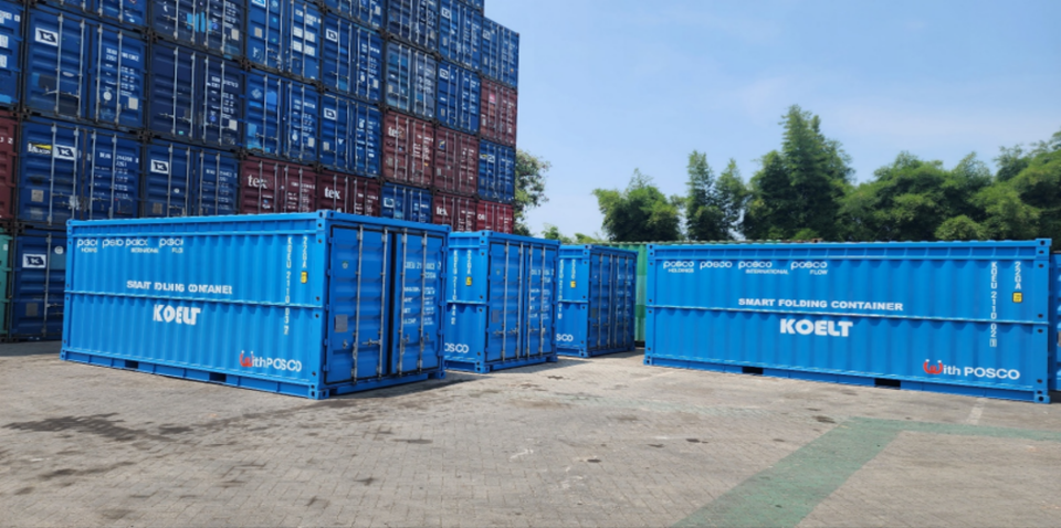 코엘트 접이식 컨테이너. / 사진=포스코