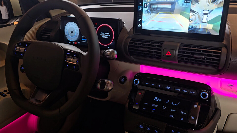 현대자동차 실내 앞좌석. / 사진=박성수 기자