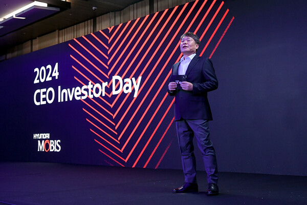 이규석 현대모비스 사장이 인사말을 전하고 있다. / 사진=현대모비스