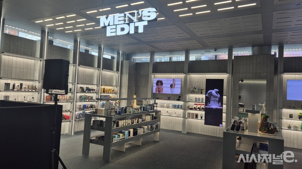 올리브영N성수 맨즈존. / 사진=한다원 기자