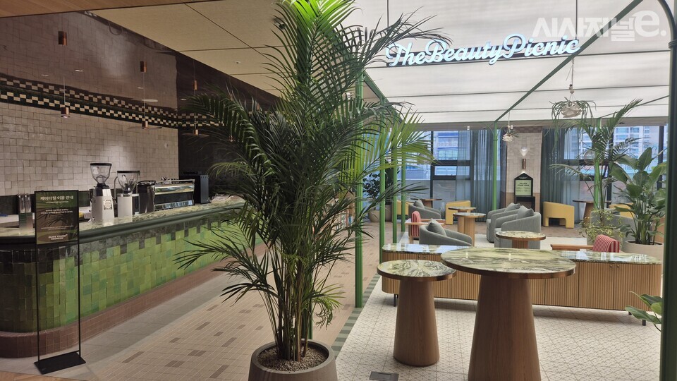 올리브영N성수 멤버십 라운지. / 사진=한다원 기자