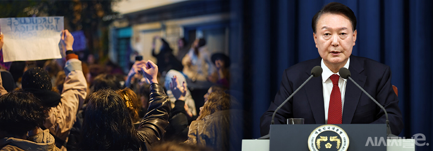 윤석열 대통령 탄핵 소추안이 부결된 가운데 전국금속노조가 정권 퇴진을 요구하며 11일 총파업에 돌입할 계획이다. / 이미지=정승아 디자이너