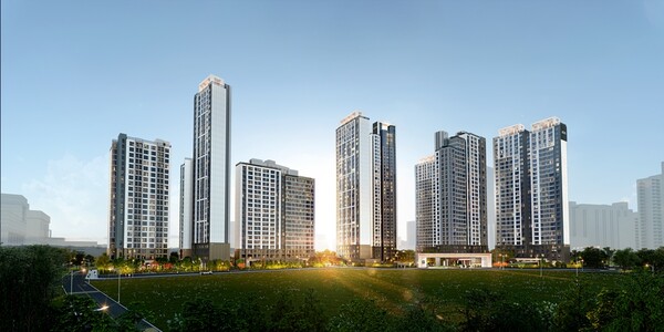 경기도 안양시에서 공급된 후분양 단지 아크로 베스티뉴 투시도