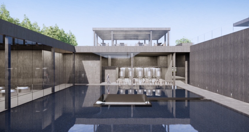 발효감각 복합 플랫폼 조성사업 현장 조감도 및 내부 공간 구성안. / 사진=교촌