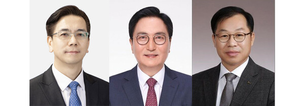 좌측부터 이한우 현대건설 신임 대표이사, 박상신 DL이앤씨 대표이사, 정희민 포스코이앤씨 신임 대표이사