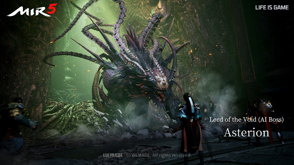 위메이드넥스트는 이용자 반응을 학습하는 '미르5' AI 보스 '아스테리온'을 개발한다. / 이미지=위메이드