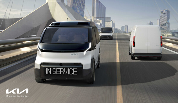 기아 PBV 첫 모델 PV5가 차도에서 운행 중인 모습을 그린 가상도. / 사진=HMG저널