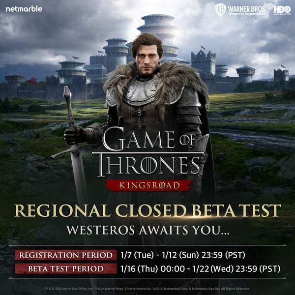 '왕좌의게임:킹스로드'는 북미·캐나다·유럽 지역에서 17~23일 사전 체험을 진행하고 있다. / 이미지=넷마블