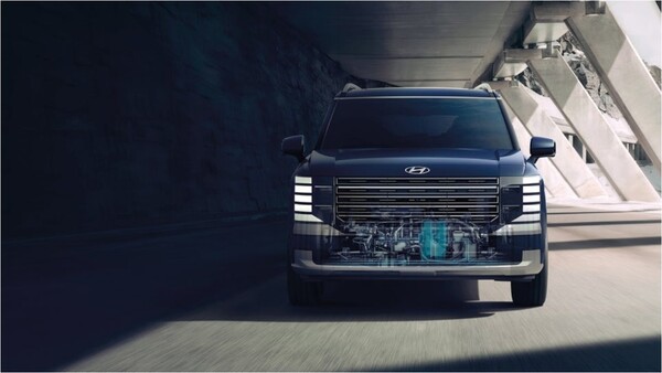 팰리세이드 하이브리드 모델에 장착된 파워트레인 시스템의 투사도. / 사진=현대자동차 공식 블로그