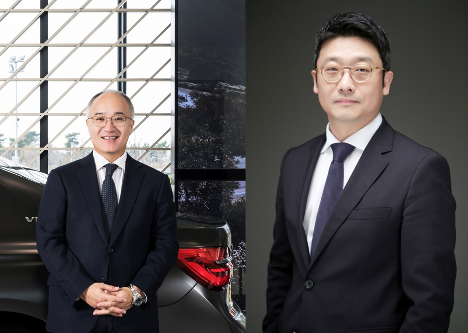 한상윤 BMW코리아 대표(사진 왼쪽)와 이윤모 볼보자동차코리아 대표. / 사진=각 사 제공