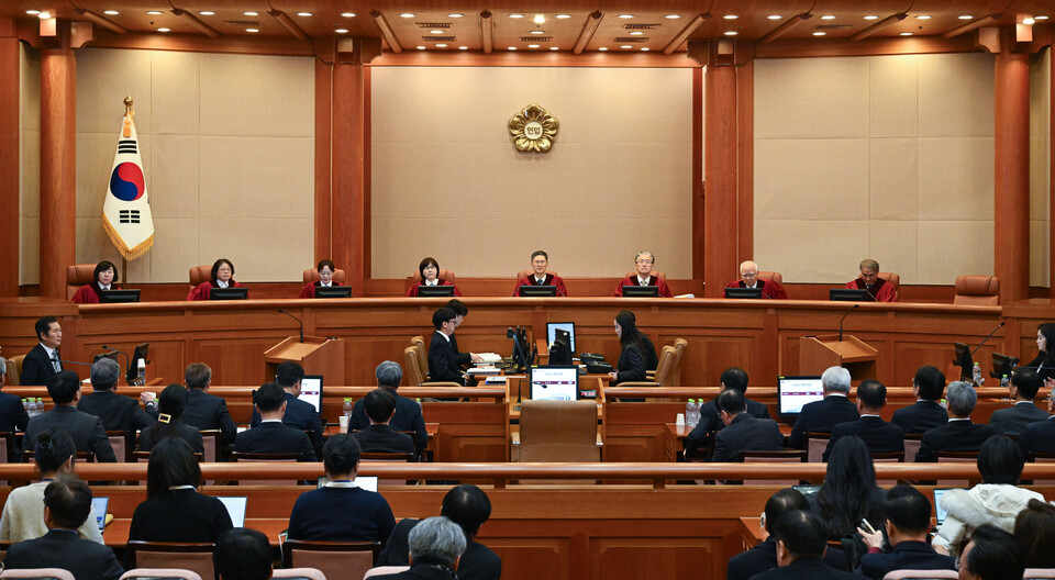  25일 서울 종로구 헌법재판소에서 윤석열 대통령의 탄핵 심판 11차 변론이 열리고 있다. / 사진=연합뉴스