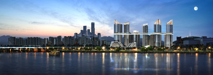 HDC현대산업개발이 제안한 용산정비창 전면1구역 투시도 / 사진=HDC현대산업개발