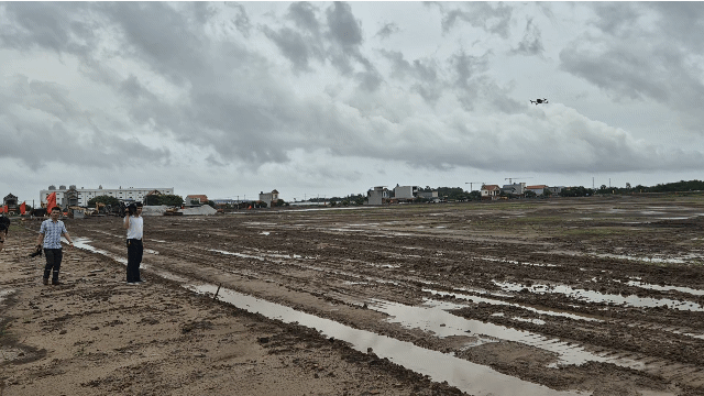 베트남 타이빈성에 첫 해외 공장이 설립될 예정이다. 아직 착공 전. / 사진=한다원 기자