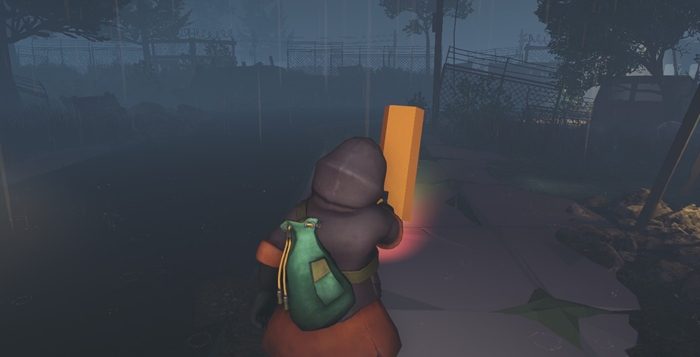 신호등으로 어둠을 밝히며 탐험 중인 이용자 모습. / 이미지=미메시스 화면