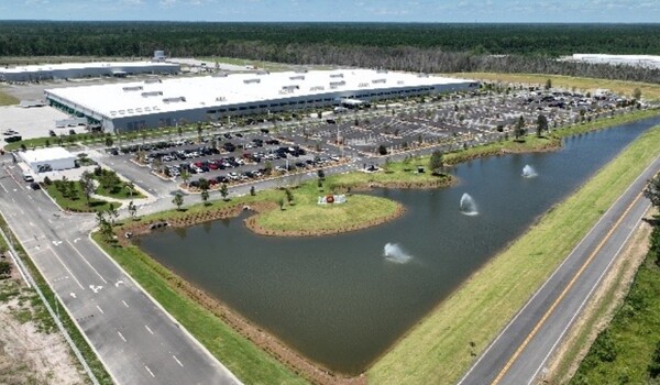 미국 조지아주 서배너시에 위치한 현대모비스 공장. 인접한 현대자동차그룹 신공장 HMGMA에 공급할 배터리팩(BSA)이 생산되고 있다. / 사진=현대모비스