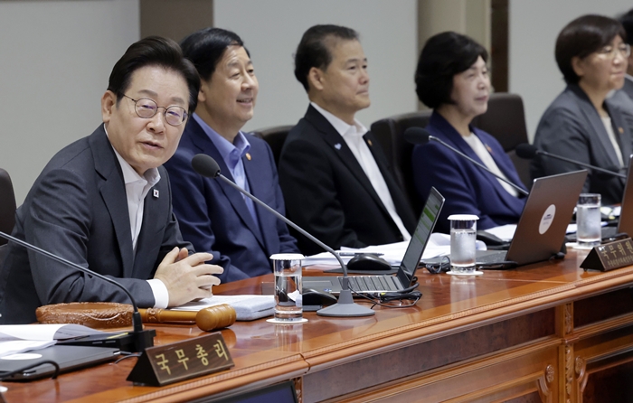 이재명 대통령이 지난 22일 서울 용산 대통령실 청사에서 열린 국무회의에서 발언하고 있다. / 사진=연합뉴스