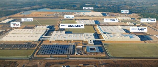 미국 조지아주 엘라벨에 있는 현대차그룹 메타플랜트 아메리카(HMGMA) 전경. / 사진=현대차그룹