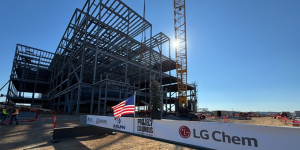 미국 테네시주 클락스빌에 건립되고 있는 LG화학 양극재 공장. / 사진=LG화학