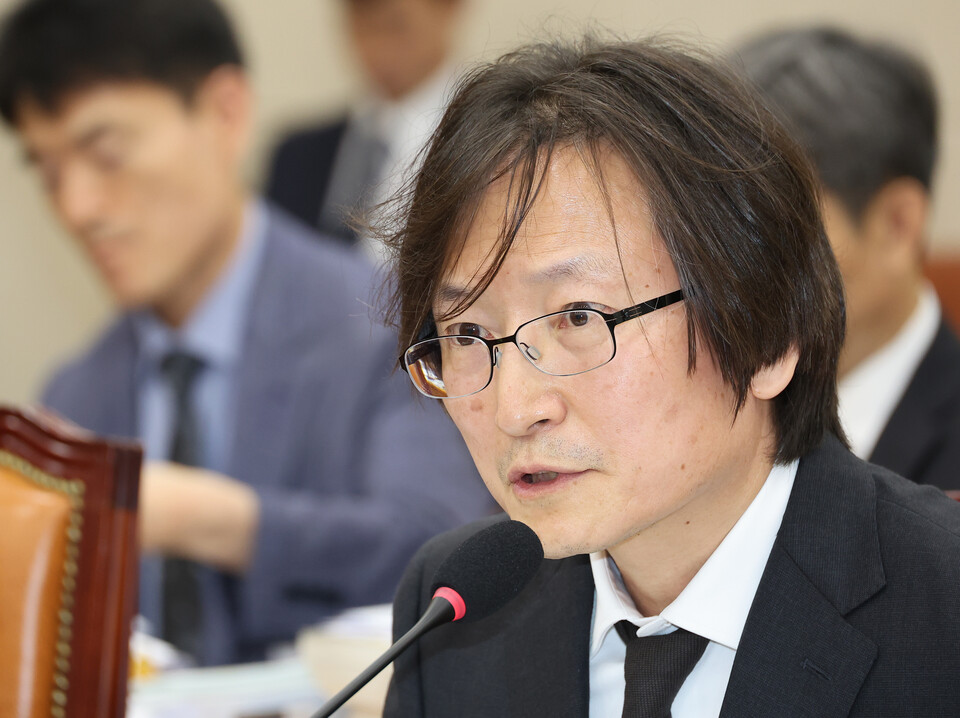 주병기 공정거래위원장 후보가 지난 5일 열린 인사청문회에서 의원 질의에 답변하고 있다. / 사진=연합뉴스