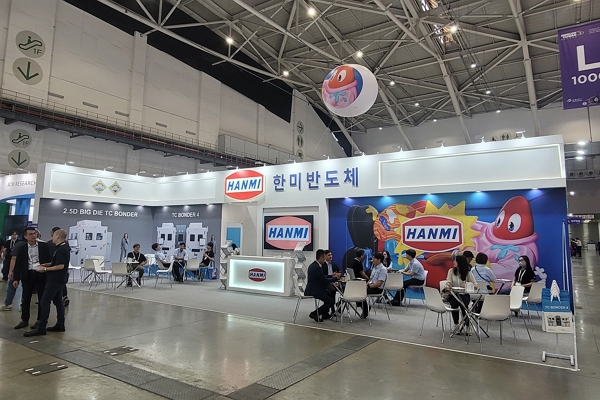 한미반도체 '2025 세미콘 타이완' 전시 부스 전경 / 사진=한미반도체