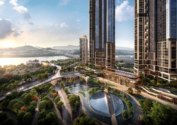 헤더윅 스튜디오가 참여했다며 공개한 압구정2구역 조감도 / 사진=현대건설