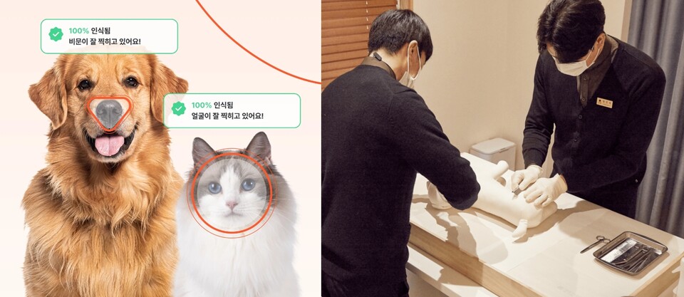 ‘펫나우’(좌), ‘21그램’(우) 서비스.  /사진=펫나우·21그램 홈페이지